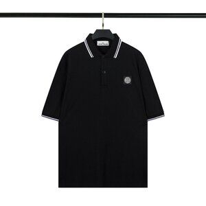 Stone Island Black Polo Shirt